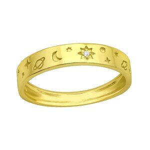 14k Gold Vermeil Celestial Ring